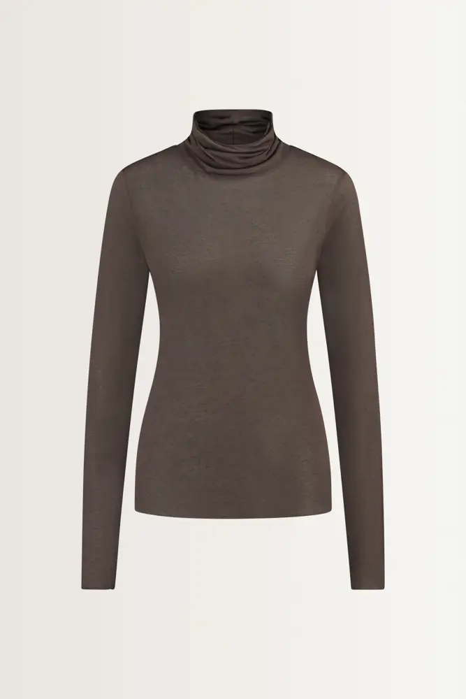 Turtleneck top in cashmeremix