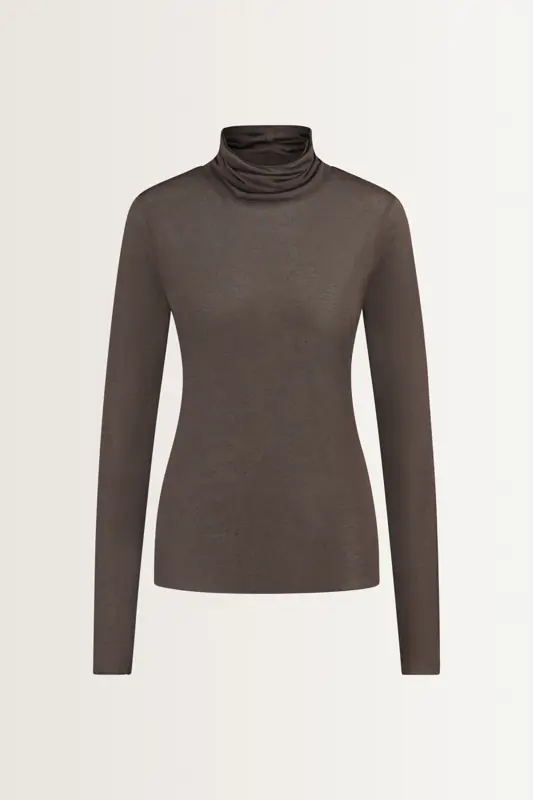 Turtleneck top in cashmeremix
