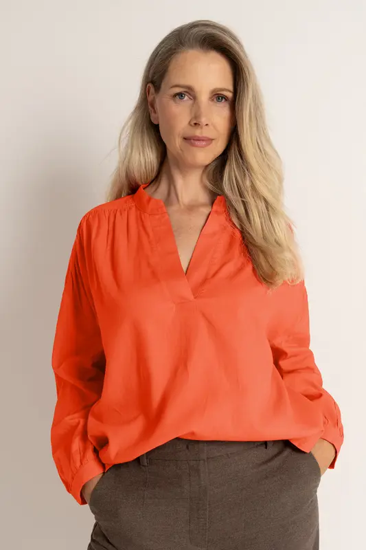 Luchtige blouse van katoenen twill