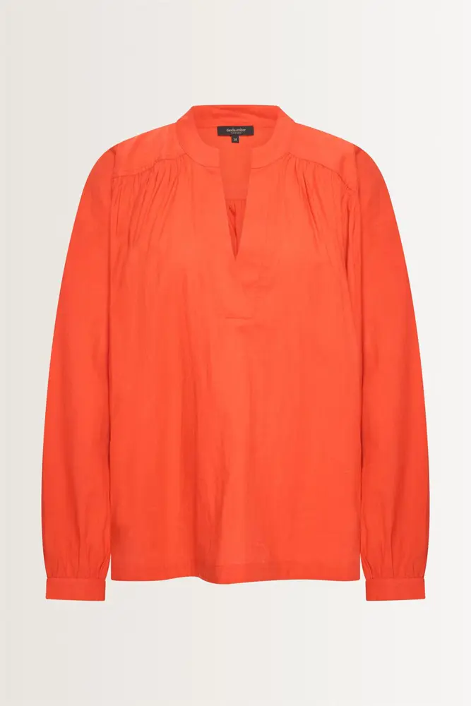 Luchtige blouse van katoenen twill
