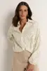 Blouse met 3D-bladstructuur