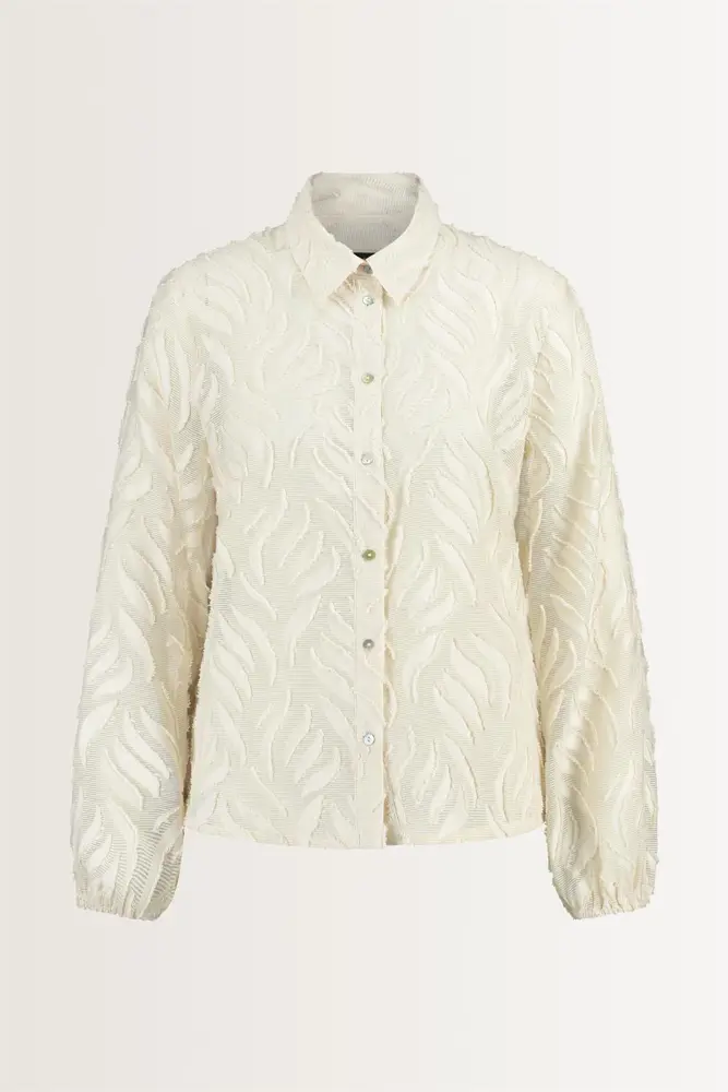 Blouse met 3D-bladstructuur