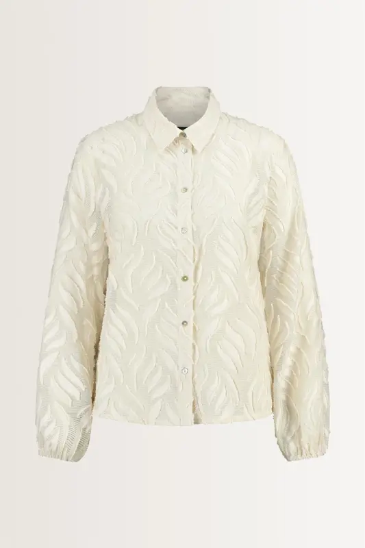 Blouse met 3D-bladstructuur