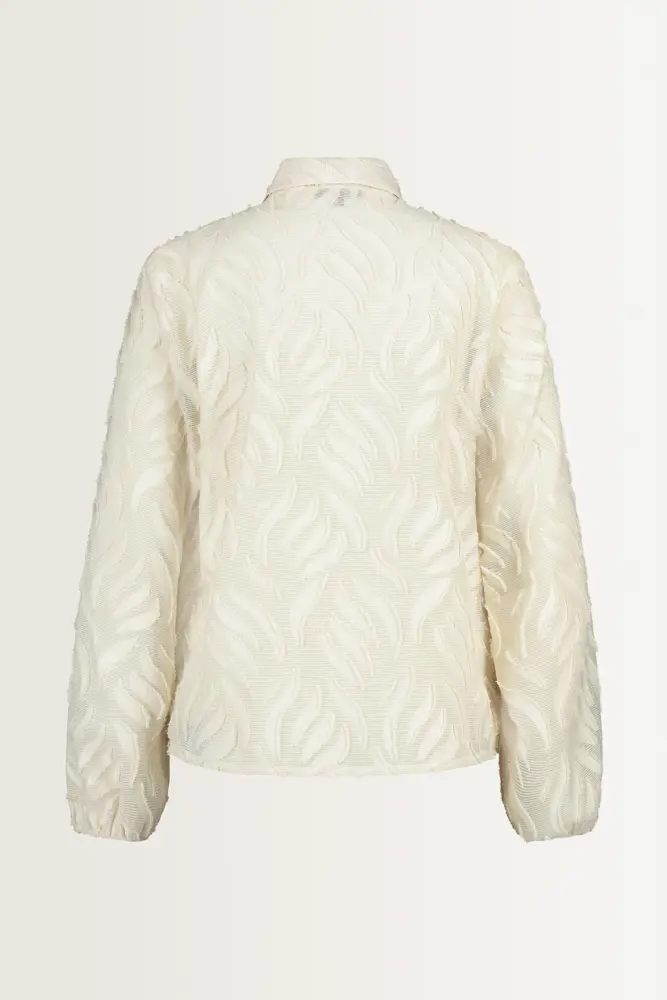 Blouse met 3D-bladstructuur