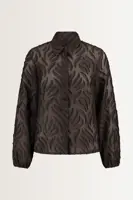 Blouse met 3D-bladstructuur