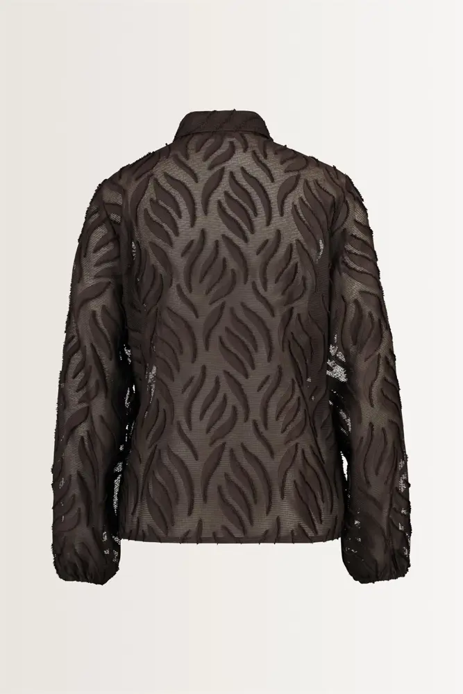 Blouse met 3D-bladstructuur