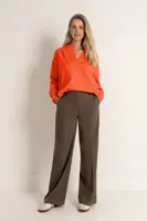 Pantalon van flanellen stretchmix