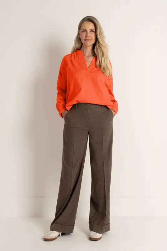 Pantalon van flanellen stretchmix