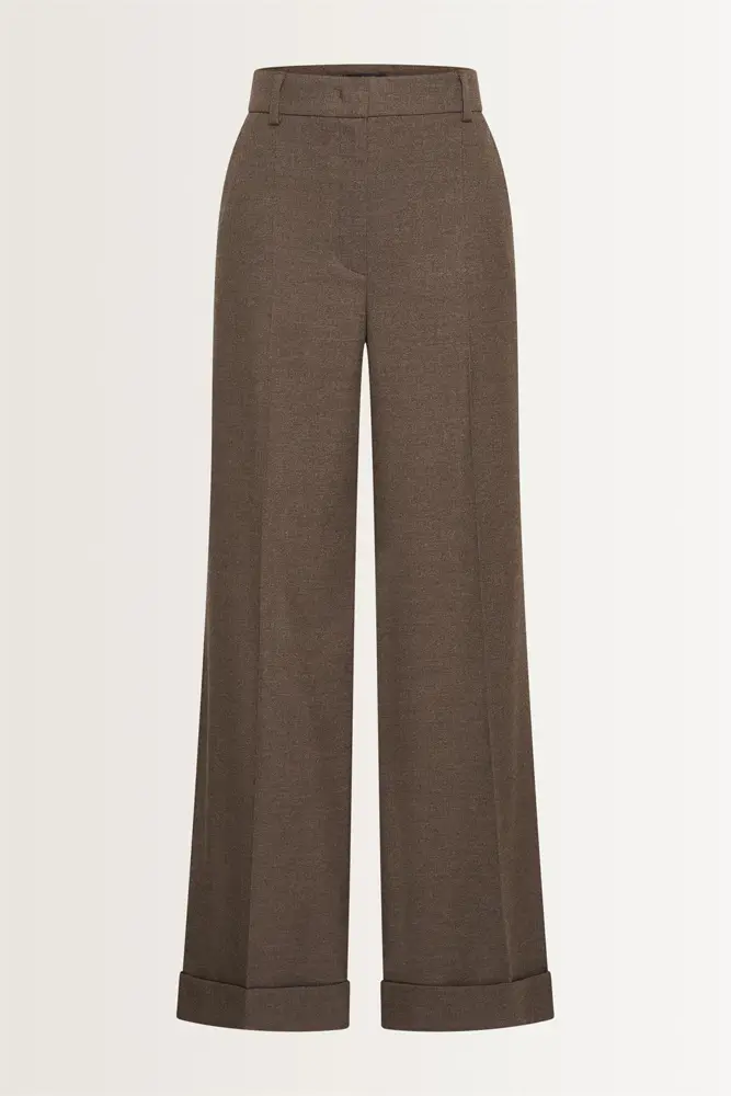 Pantalon van flanellen stretchmix