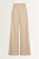 Wijde pantalon van flanellen mix