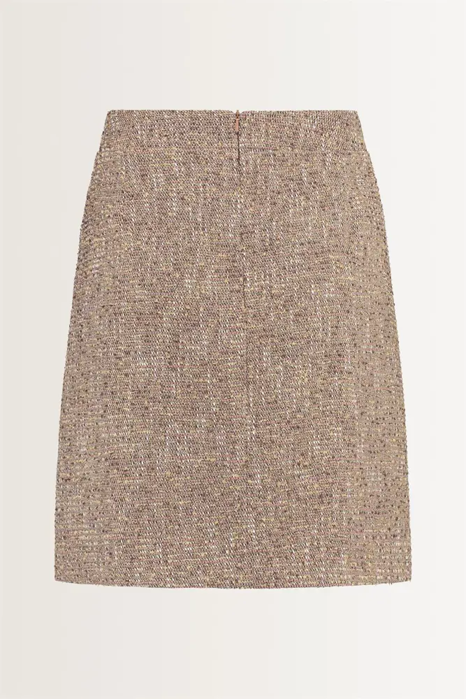 Multicolour tweed minirok