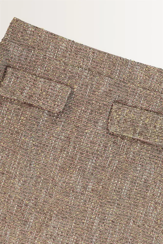 Multicolour tweed minirok