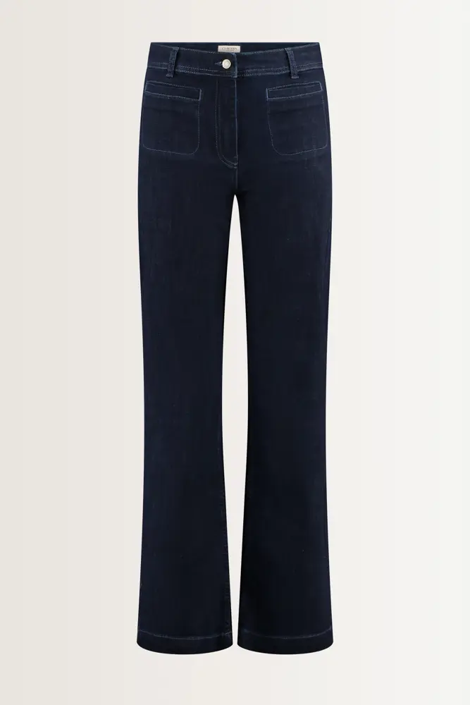 Bootcut jeans met opgestikte voorzakken