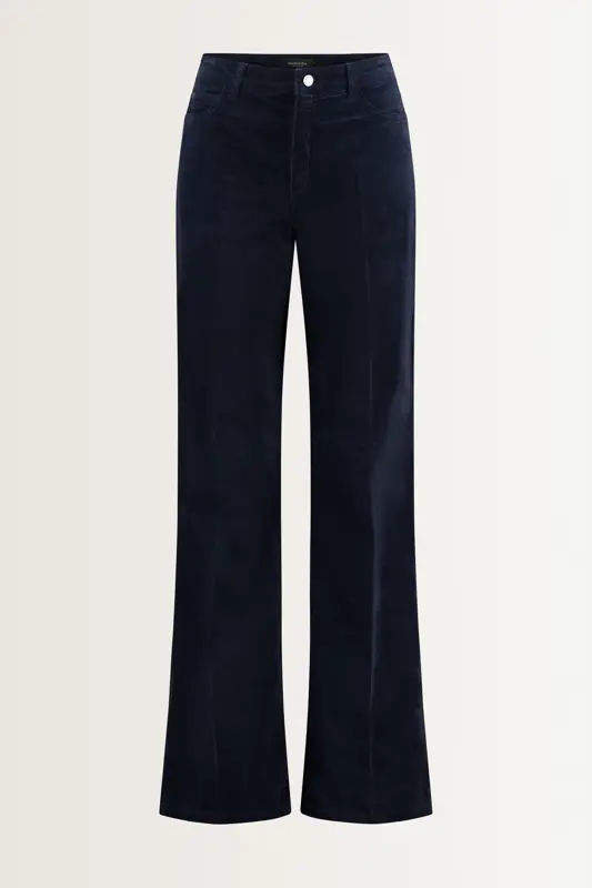 Flared velours broek