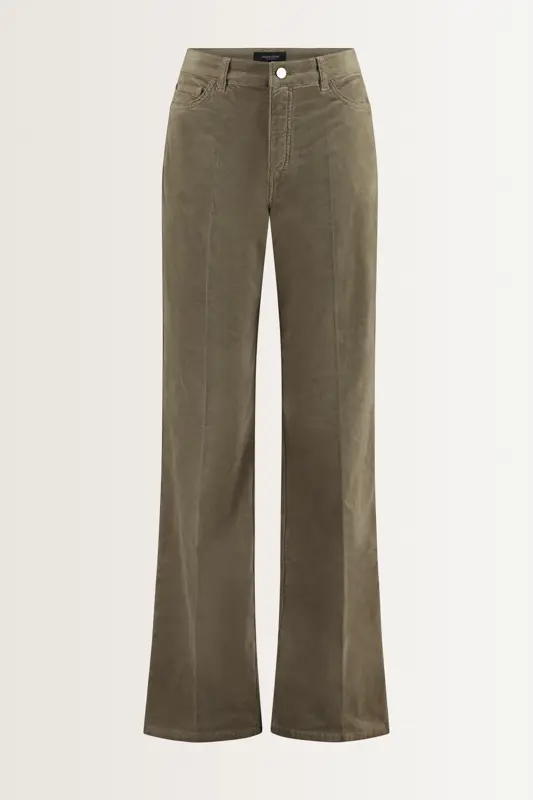 Flared velours broek