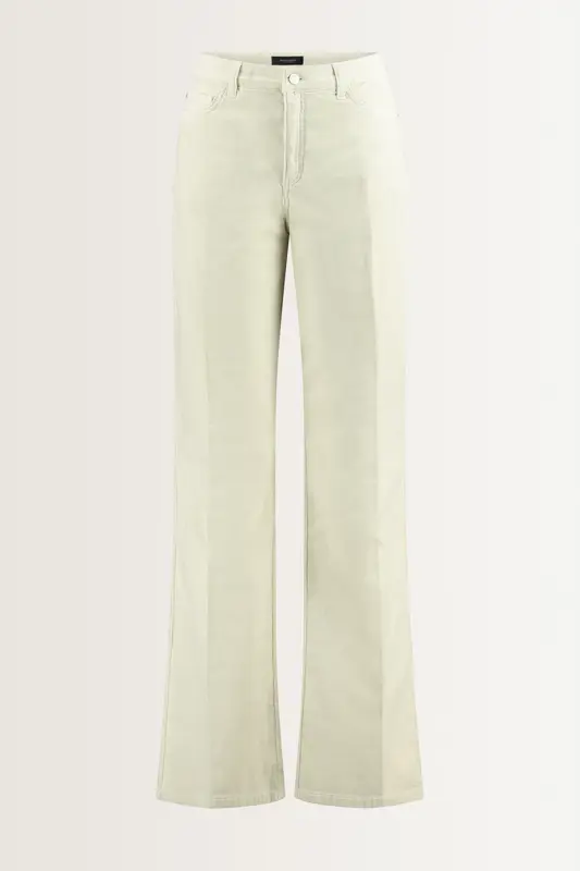 Flared velours broek
