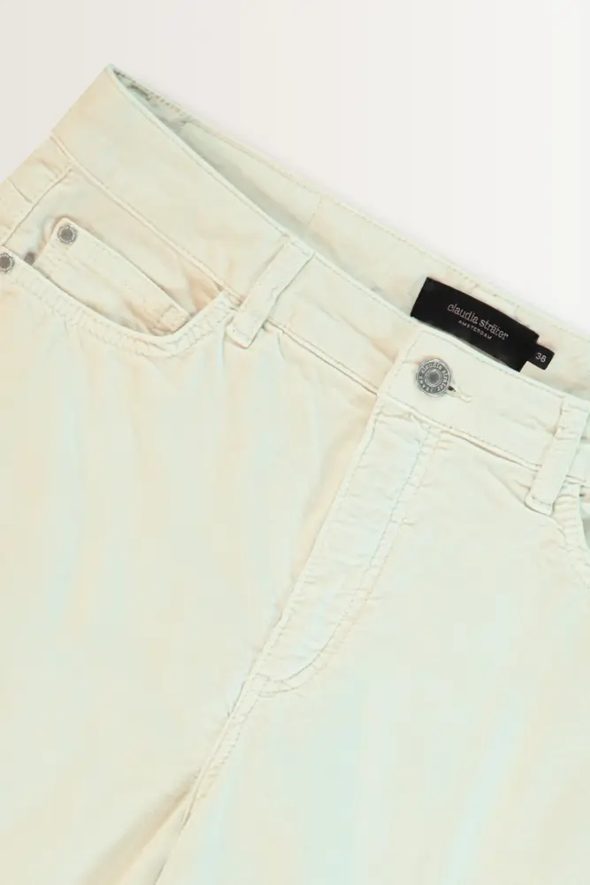 Flared velours broek