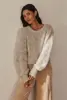 Multicolour trui met ballonmouwen