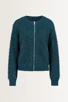Gebreid vest van featherlook garen