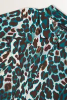 Losvallende blouse met luipaardprint