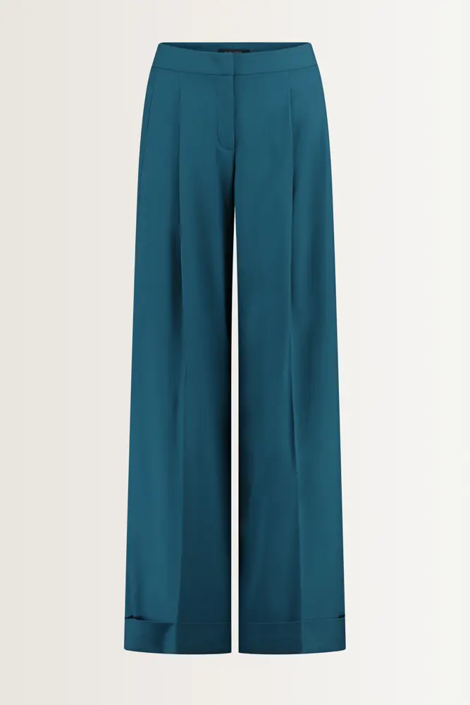 Wijde pantalon van wolmix
