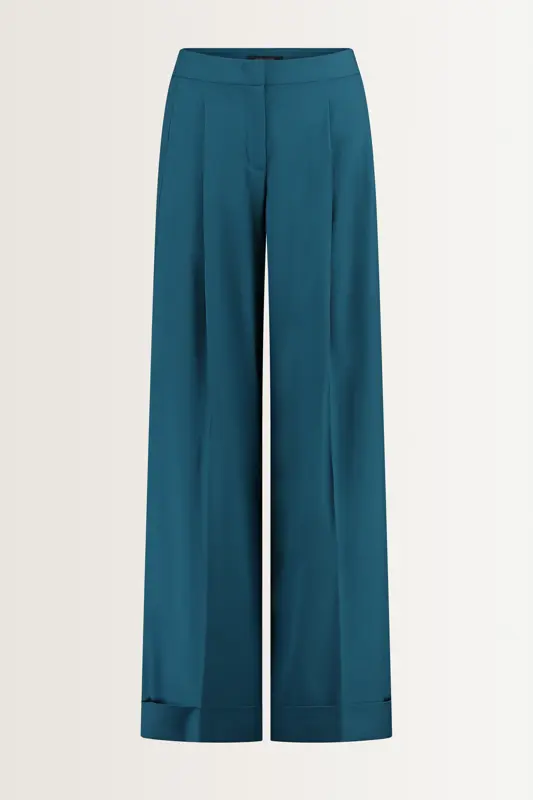 Wijde pantalon van wolmix