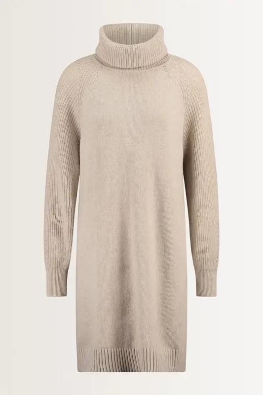 Wolblend jurk met colkraag