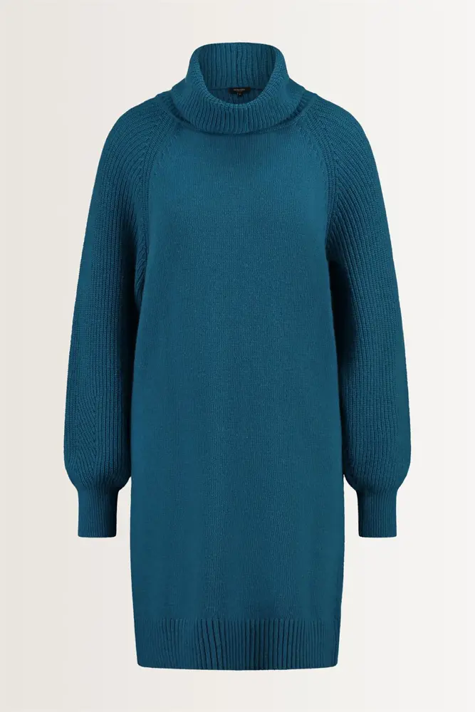 Wolblend jurk met colkraag