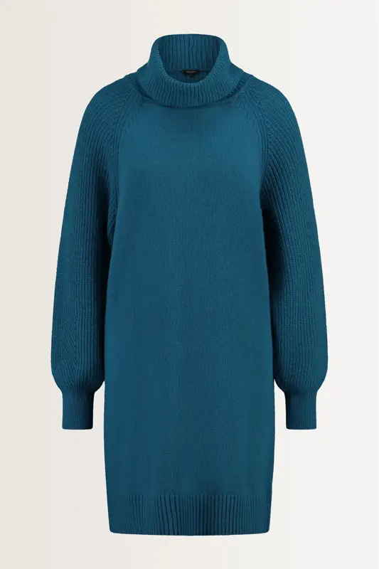 Wolblend jurk met colkraag