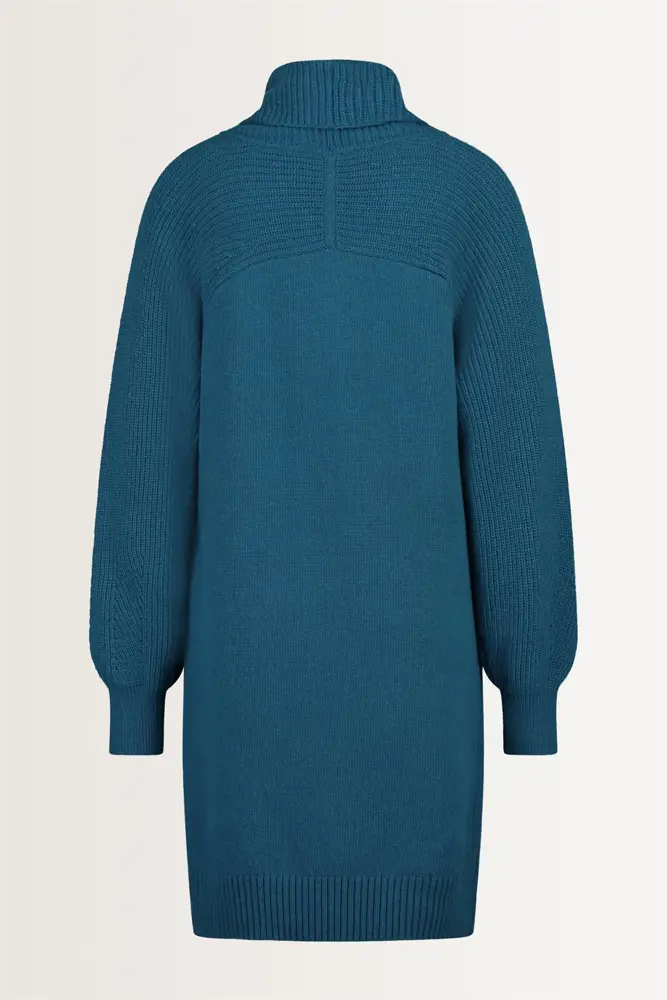 Wolblend jurk met colkraag