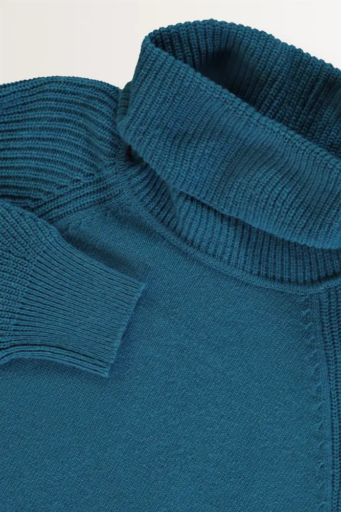 Wolblend jurk met colkraag