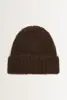 Wolblend beanie met omslag