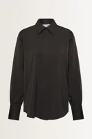 Satijnen blouse met ballonmouwen