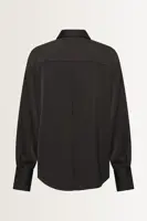 Satijnen blouse met ballonmouwen
