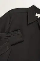 Satijnen blouse met ballonmouwen