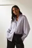 Satijnen blouse met ballonmouwen