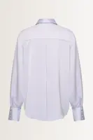 Satijnen blouse met ballonmouwen