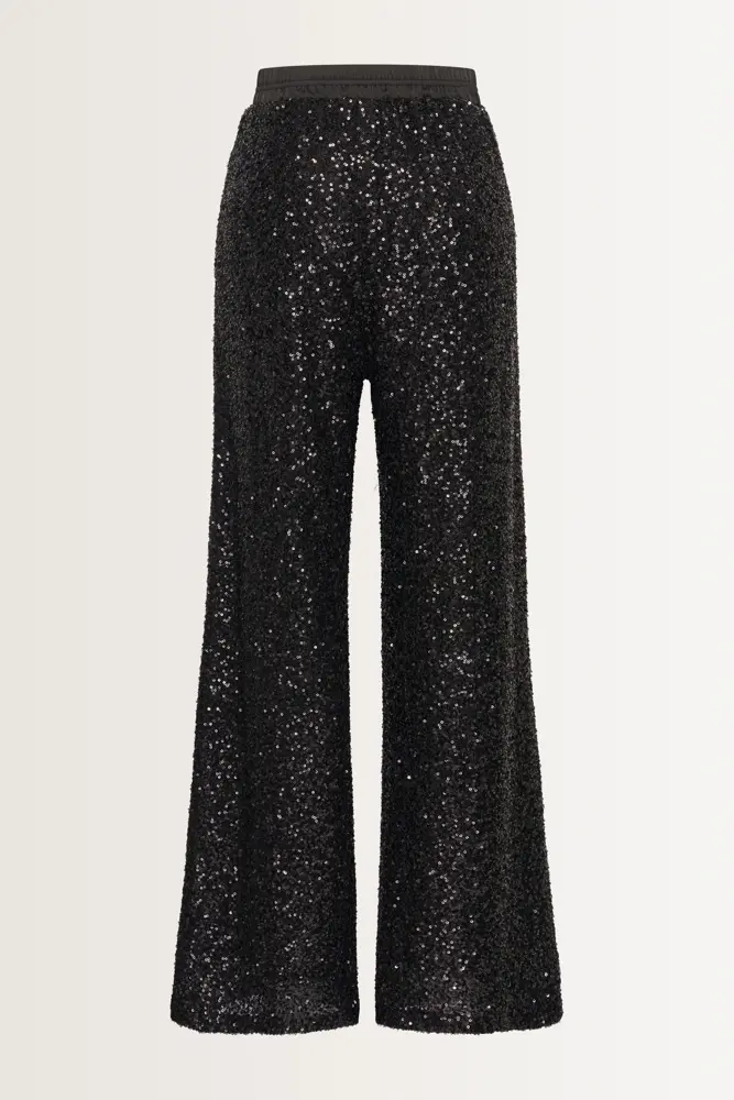 Wide leg paillettenbroek