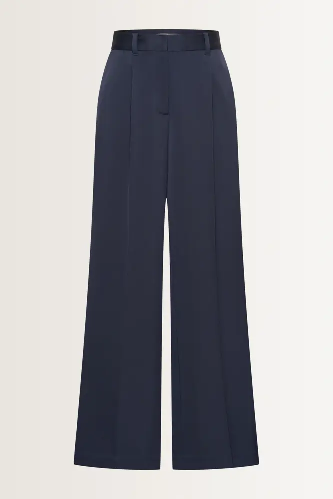 Satijnen pantalon met wide leg