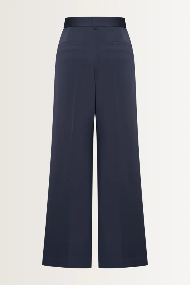 Satijnen pantalon met wide leg