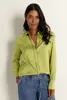 Satijnen blouse met sierbies