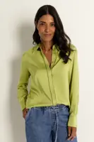 Satijnen blouse met sierbies