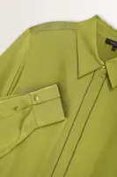 Satijnen blouse met sierbies