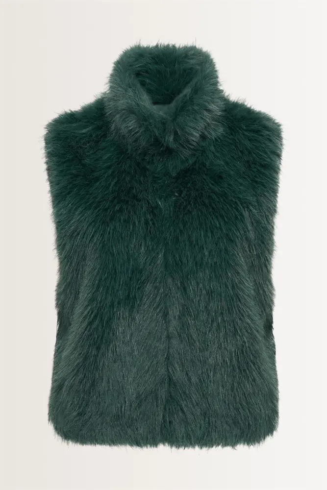 Fake fur bodywarmer