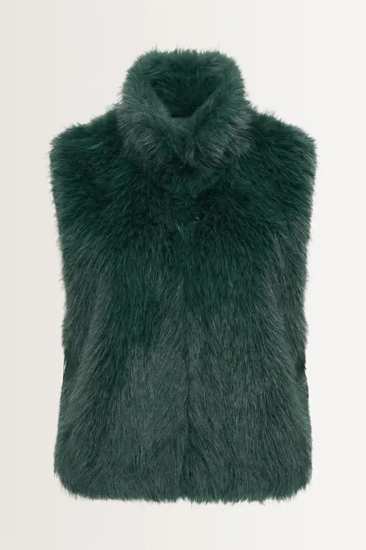 Fake fur bodywarmer