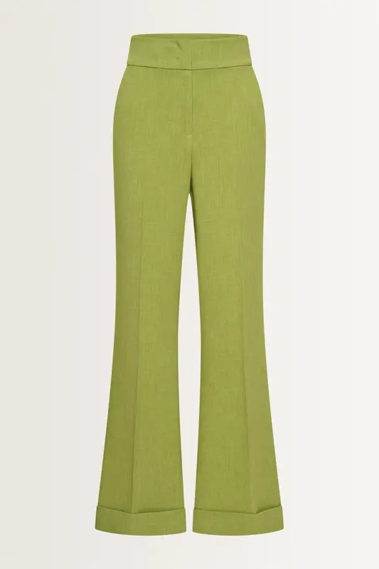 Flared pantalon in melangestof