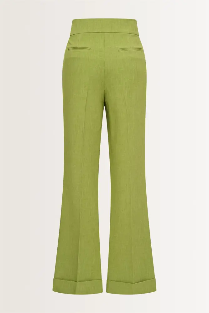 Flared pantalon in melangestof