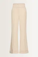 Flared pantalon in melangestof
