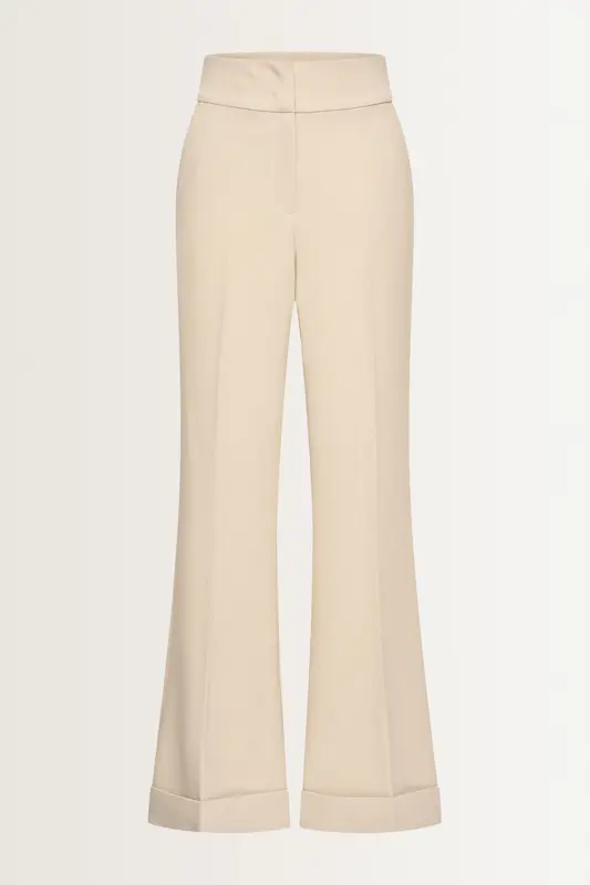 Flared pantalon in melangestof