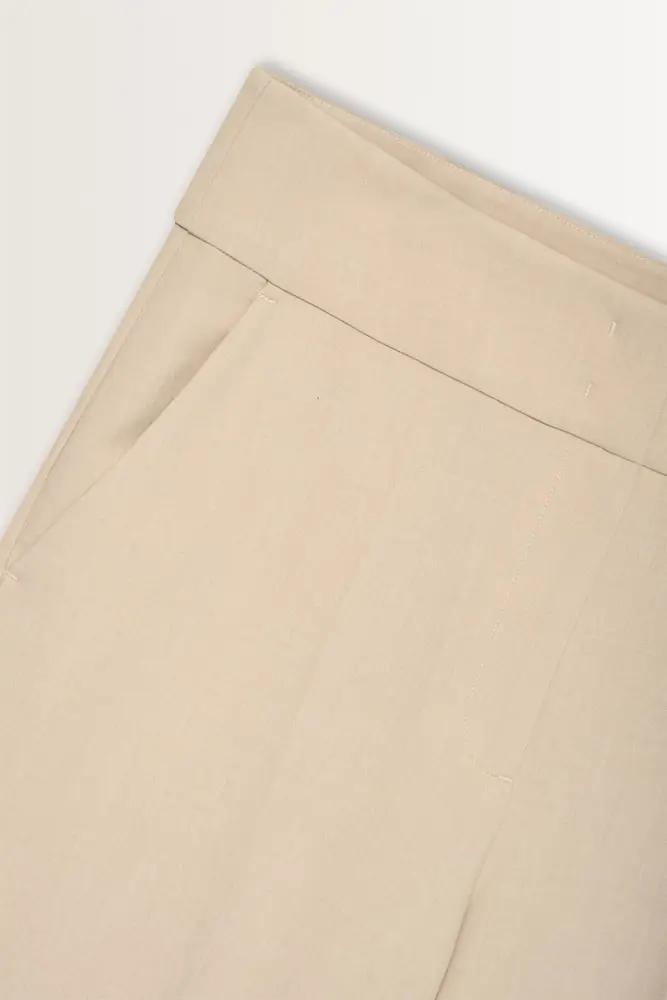Flared pantalon in melangestof